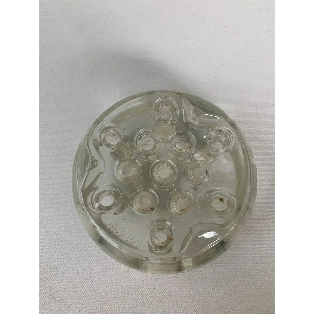 Clear Glass Flower Frog 13 Hole for Floral Arrangements Vases 4.5